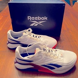 Reebok Nano X2 Feather White/Vector Blue/Orange Flare. Men’s Size 10.